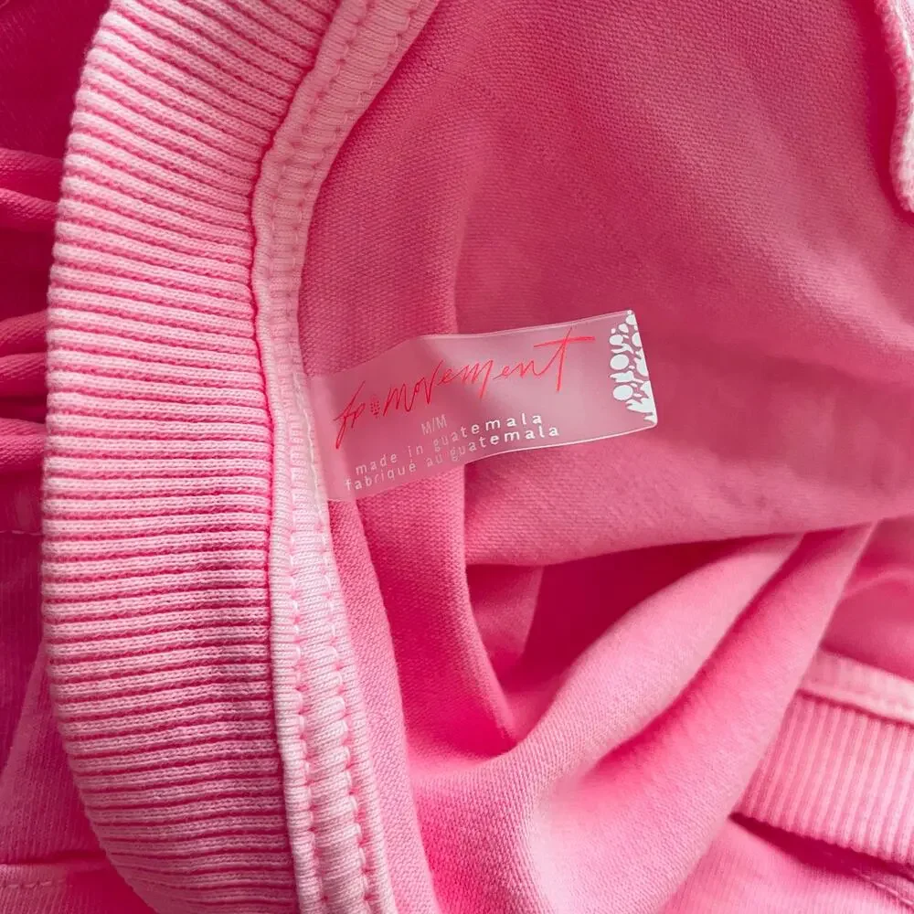 Free People Movement Hot Shot Tee Romper Pink Lemonade Size Medium - Picture 11 of 13